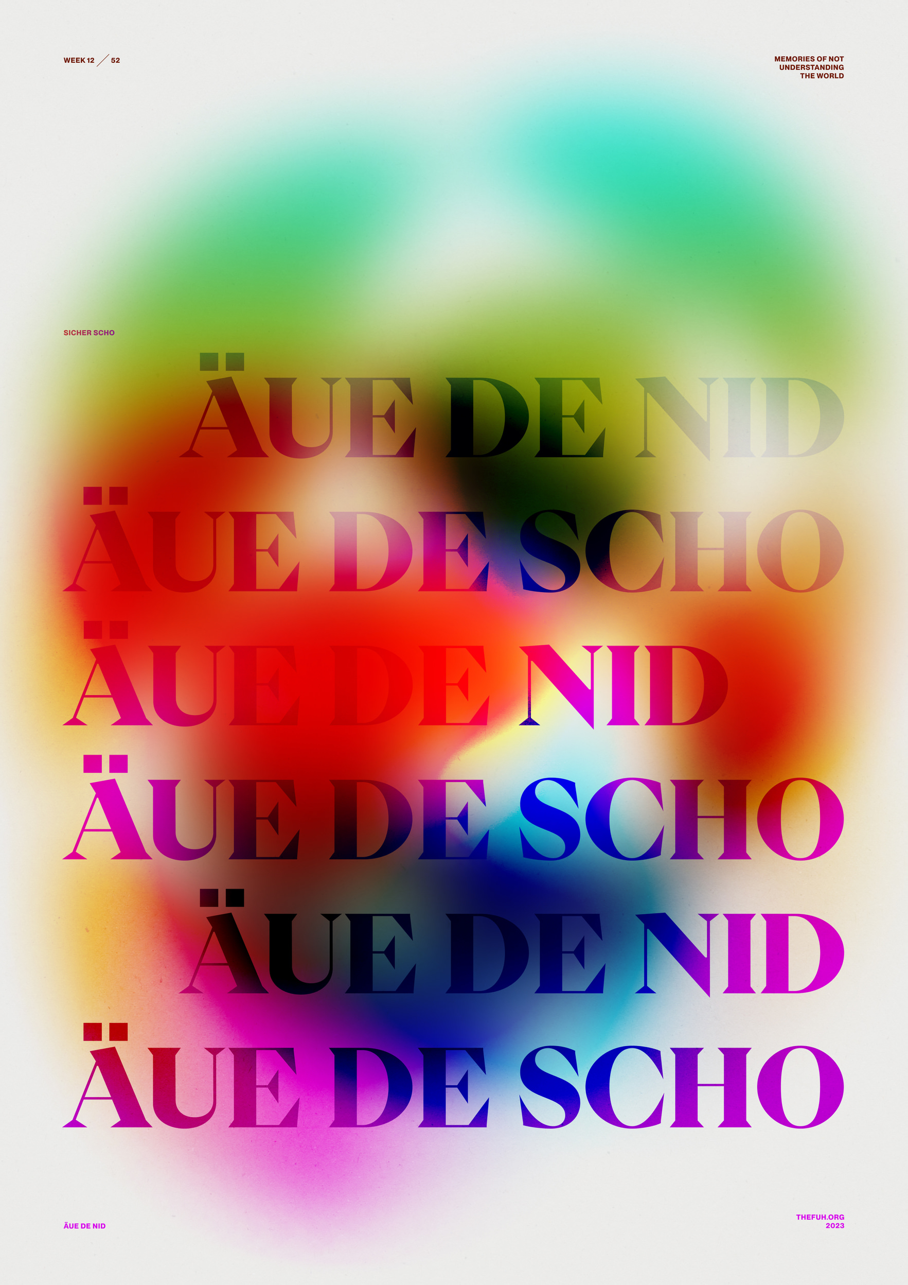 Poster week 12 - Äue de nid/scho